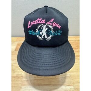 Vintage Loretta Lynn Coalminers Daughter Black SnapBack Trucker Hat OSFM NWOT